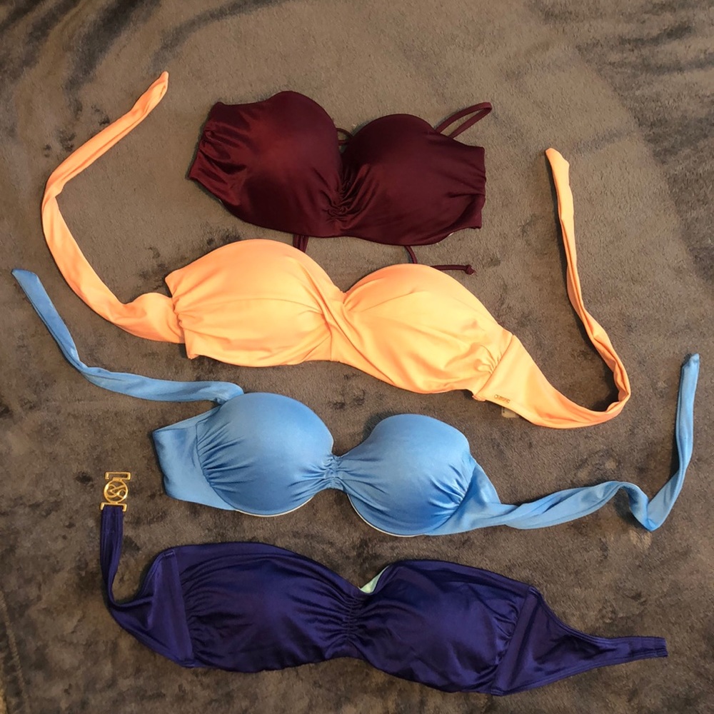 • LOT • 4 Victoria’s Secret Bandeau Bikini Tops 👙